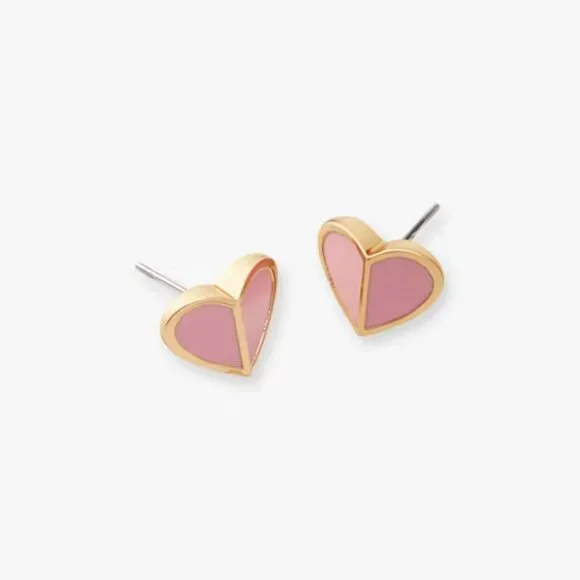 kate spade Pink Heritage Spade Small Heart Studs/NWT - Picture 6 of 11